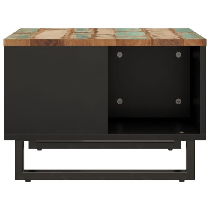 Table basse 60x50x35 cm bois de récupération massif – Image 2