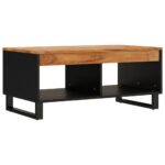 Table basse 90x50x40 cm bois d'acacia massif – Image 6