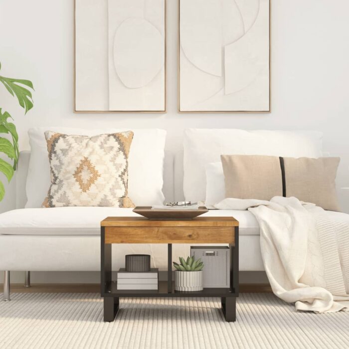 Table basse 55x50x40 cm bois de manguier massif – Image 1