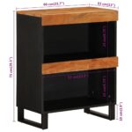 Armoire latérale 60x33x75 cm bois massif d'acacia – Image 6