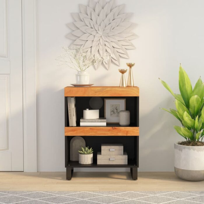 Armoire latérale 60x33x75 cm bois massif d'acacia – Image 1