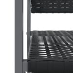 Chaises de jardin lot de 2 noir 54x62,5x89 cm résine tressée – Image 5