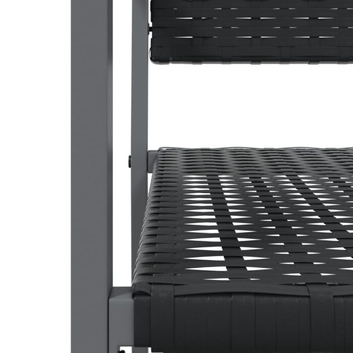 Chaises de jardin lot de 2 noir 54x62,5x89 cm résine tressée – Image 5