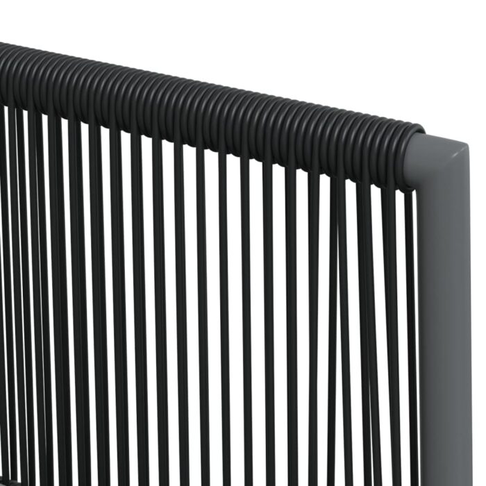 Chaises de jardin et coussins lot de 2 noir 54x60,5x83,5 cm – Image 5