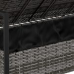 Banc de Jardin à 2 Places avec Coussins Gris Résine Tressée – Image 5