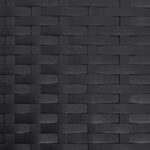 Chaise de jardin avec tabouret noir résine tressée – Image 7