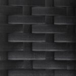 Banc de jardin à 2 places avec coussin noir résine tressée – Image 5