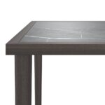 Table de jardin gris 48x48x37 cm acier – Image 3