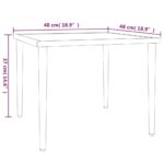 Table de jardin gris 48x48x37 cm acier – Image 4