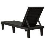 Chaises longues lot de 2 noir 155x58x83 cm polypropylène – Image 5