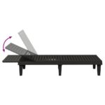 Chaises longues lot de 2 noir 155x58x83 cm polypropylène – Image 6