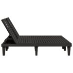 Chaise longue double noir 155x138x83 cm polypropylène – Image 3