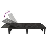 Chaise longue double noir 155x138x83 cm polypropylène – Image 5