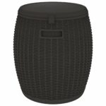 Boîte de rangement de jardin 4 en 1 noir polypropylène – Image 4