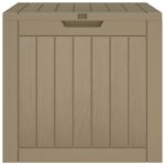 Boîte de stockage de jardin gris 55,5x43x53 cm polypropylène – Image 3