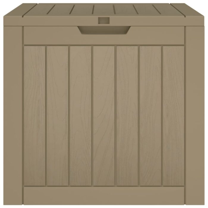 Boîte de stockage de jardin gris 55,5x43x53 cm polypropylène – Image 3