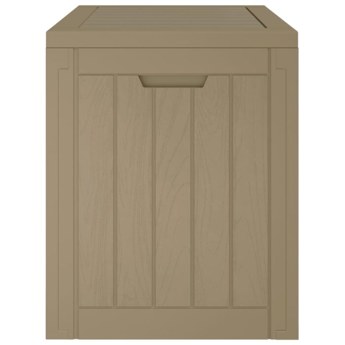 Boîte de stockage de jardin gris 55,5x43x53 cm polypropylène – Image 4