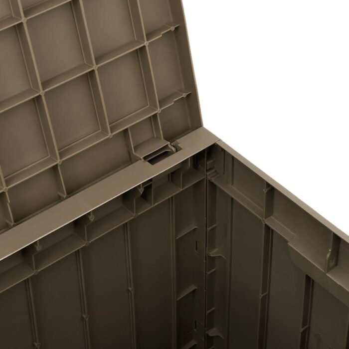 Boîte de stockage de jardin gris 55,5x43x53 cm polypropylène – Image 6