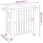 Chariot de service 3 en 1 noir polypropylène – Image 6