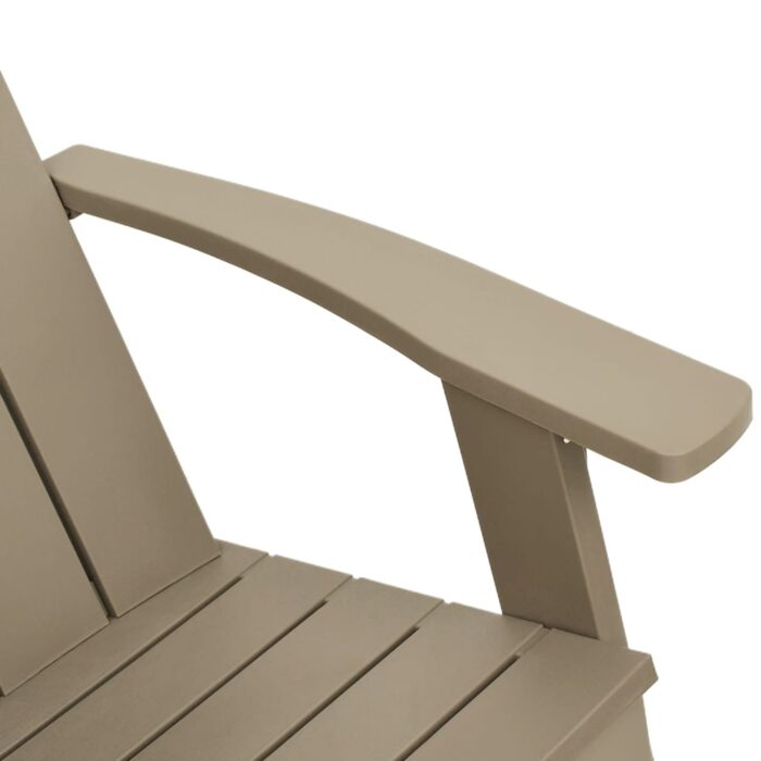 Chaise de jardin Adirondack marron clair 75x88,5x89,5 cm PP – Image 5