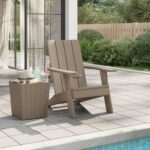 Chaise de jardin Adirondack marron clair 75x88,5x89,5 cm PP