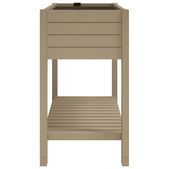 Lit surélevé de jardin marron clair 110x45x79 cm polypropylène – Image 2