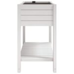 Lit surélevé de jardin blanc 110x45x79 cm polypropylène – Image 2