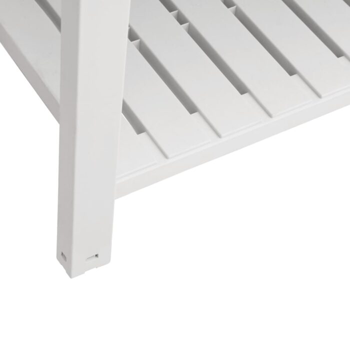 Lit surélevé de jardin blanc 110x45x79 cm polypropylène – Image 4