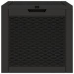 Boîte de stockage de jardin noir 55,5x43x53 cm polypropylène – Image 3