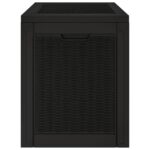 Boîte de stockage de jardin noir 55,5x43x53 cm polypropylène – Image 4