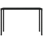 Ensemble à manger de jardin coussins 6pcs noir résine tressée – Image 3