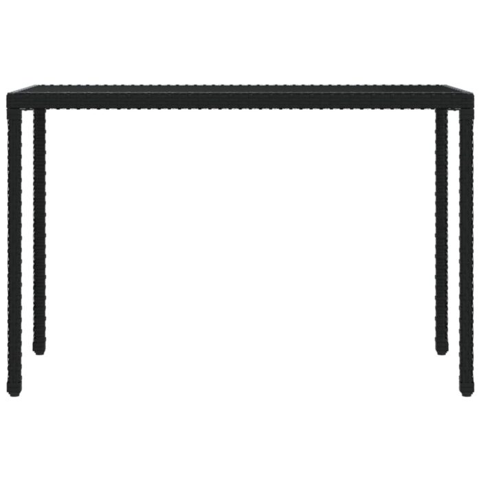 Ensemble à manger de jardin coussins 6pcs noir résine tressée – Image 3