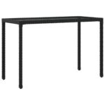 Ensemble à manger de jardin coussins 6pcs noir résine tressée – Image 4