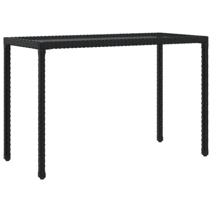 Ensemble à manger de jardin coussins 6pcs noir résine tressée – Image 4