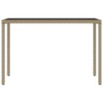 Ensemble à manger de jardin avec coussins 6pcs beige poly rotin – Image 5