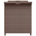 Banc de jardin avec coussin marron 116x46x57 cm résine tressée – Image 2