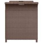 Banc de jardin avec coussin marron 116x46x57 cm résine tressée – Image 2