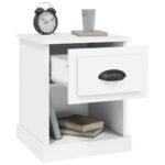 Tables de chevet 2 pcs blanc 39x39x47,5 cm bois d'ingénierie – Image 4