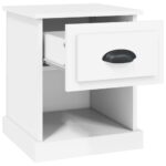 Tables de chevet 2 pcs blanc 39x39x47,5 cm bois d'ingénierie – Image 5