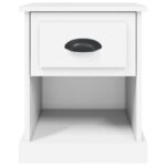 Tables de chevet 2 pcs blanc 39x39x47,5 cm bois d'ingénierie – Image 6