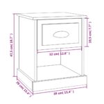 Tables de chevet 2 pcs blanc 39x39x47,5 cm bois d'ingénierie – Image 9