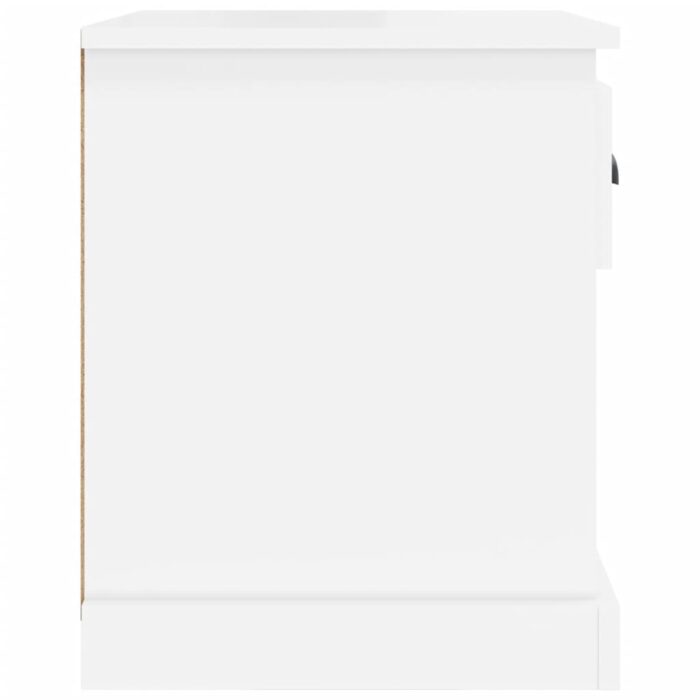 Tables de chevet 2 pcs blanc brillant 39x39x47,5 cm – Image 7