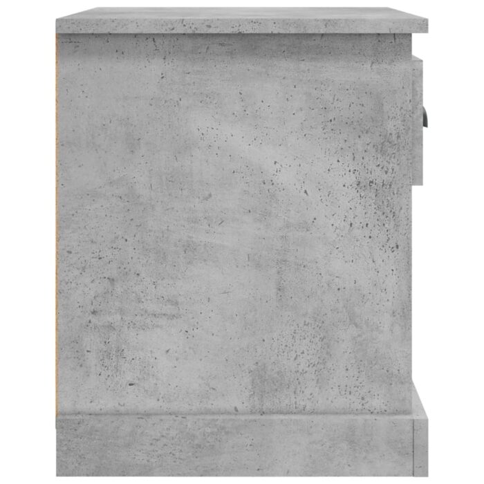 Table de chevet gris béton 39x39x47,5 cm bois d'ingénierie – Image 6