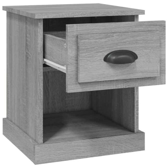 Tables de chevet 2 pcs sonoma gris 39x39x47,5cm bois ingénierie – Image 5