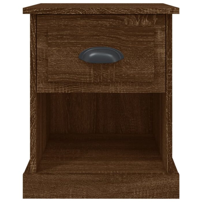 Table de chevet chêne marron 39x39x47,5 cm bois d'ingénierie – Image 5