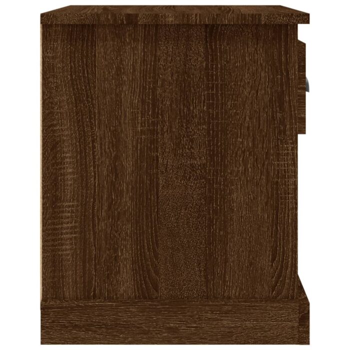 Table de chevet chêne marron 39x39x47,5 cm bois d'ingénierie – Image 6