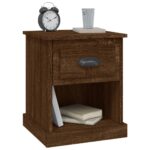 Tables de chevet 2pcs chêne marron 39x39x47,5cm bois ingénierie – Image 3