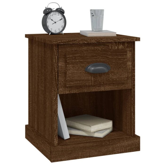Tables de chevet 2pcs chêne marron 39x39x47,5cm bois ingénierie – Image 3