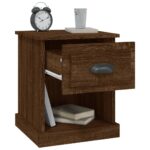 Tables de chevet 2pcs chêne marron 39x39x47,5cm bois ingénierie – Image 4