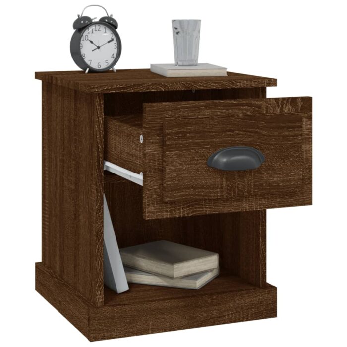 Tables de chevet 2pcs chêne marron 39x39x47,5cm bois ingénierie – Image 4